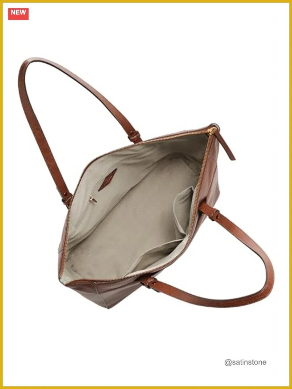 Fossil Rachel Tote Bag LiteHide Leather Laptop Handbag Satchel